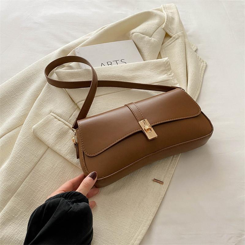 Элегантная женская сумка через плечо из искусственной кожи 2024 Лето Новая модная маленькая квадратная сумка под мышку