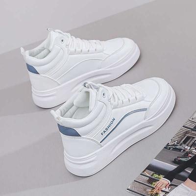 Модные белые туфли с высоким вырезом и каблуками, белые туфли для платья, женские спортивные кроссовки, коричневый каблук, chassure, кроссовки, zapato, tenisfeminino