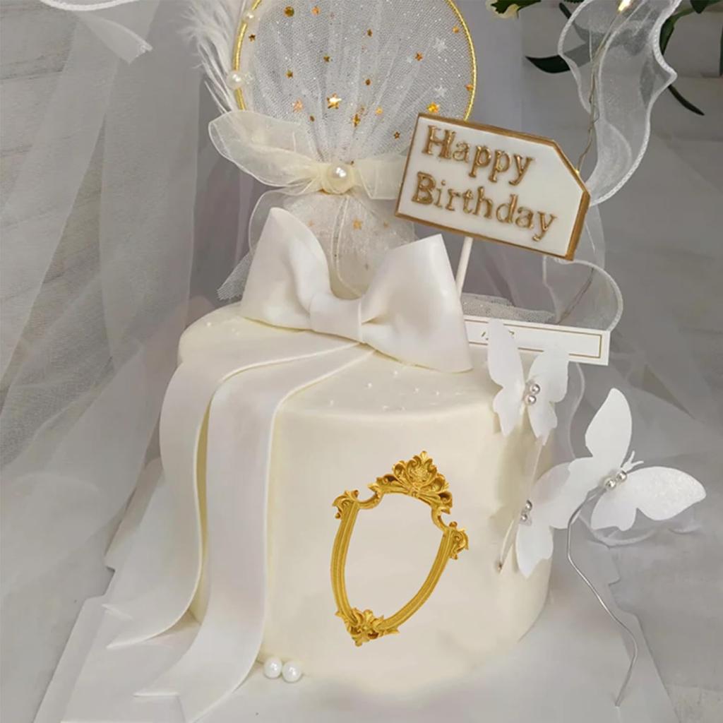 Фоторамка Силиконовые формы в стиле барокко Рамки для фотографий Формы для помадки Украшение торта Топпер для кексов Шоколадные конфеты Жевательная паста Формы для полимерной глины