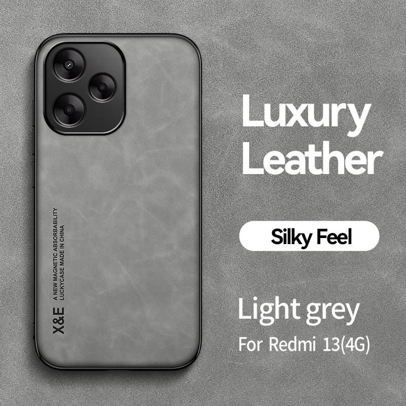 For Xiaomi Poco M6 4G Case Leather Car Magnetic Holder Cover For Pocco Poxo Poko Little M6 M 6 PocoM6 4G Soft TPU Silicone Coque