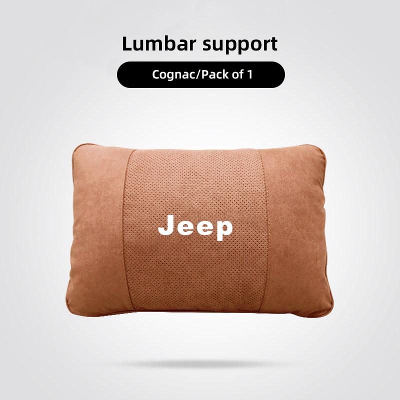 Car Logo Car Neck Pillow & Back Support Cushion Comfortable For Jeep Wrangler JK Gladiator Renegade Grand Cherokee Valve Stem LVCZN1