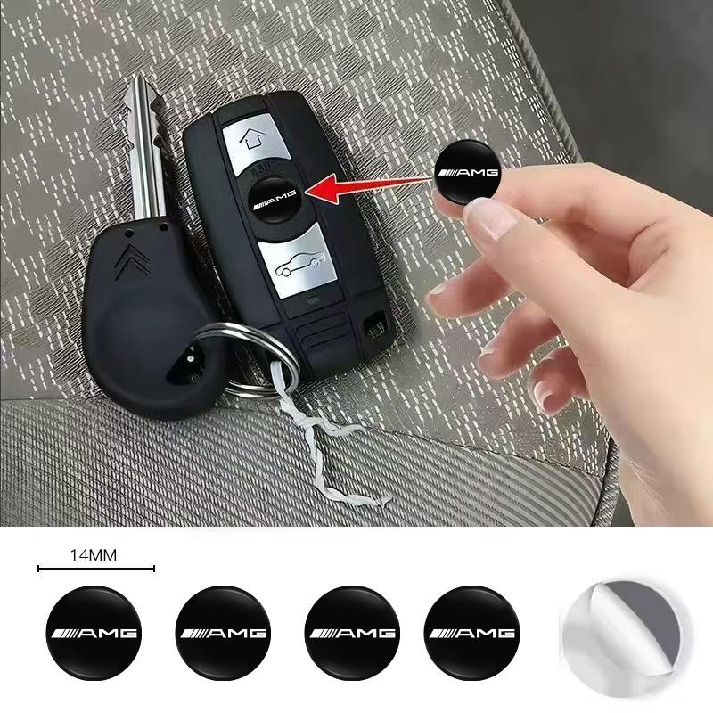 AMG Car Emblem Stickers Auto Remote Key Logo For Mercedes Benz AMG A B C E G CLA W211 W203 W204 C260 E300L A200L GLC300 CLA FD1