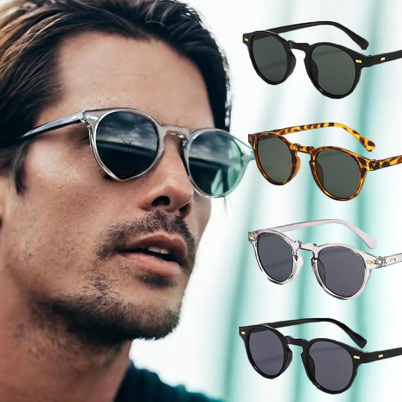 Men Round Sunglasses Men Women Sun Glasses Leopard Frame Women Anti Glare Summer Eyeglasses