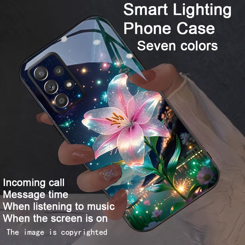 Светящийся цветной чехол для телефона для Xiaomi POCO X3 X4 X5 X6 X7 X7 Pro F6 F6 Pro F7 F5 F4 14T 13T Note 14 13 Pro 5G Светодиодный Funda