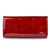 Women Genuine Leather Wallet Long Style Fashion Patent Leather Zipper Large Capacity Wallet