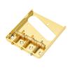 Electric Guitar Bridge Vintage Style 3 Steel Saddle Pass Through for Telecaster 54mm Gold