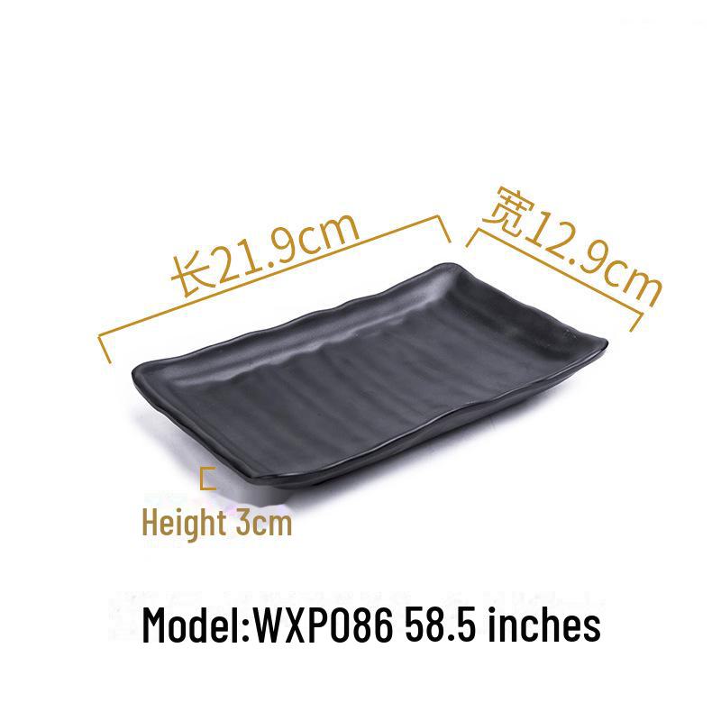 Melamine Black Imitation Porcelain Plate - Versatile Dish for Hot Pot, Barbecue, and Cold Dishes