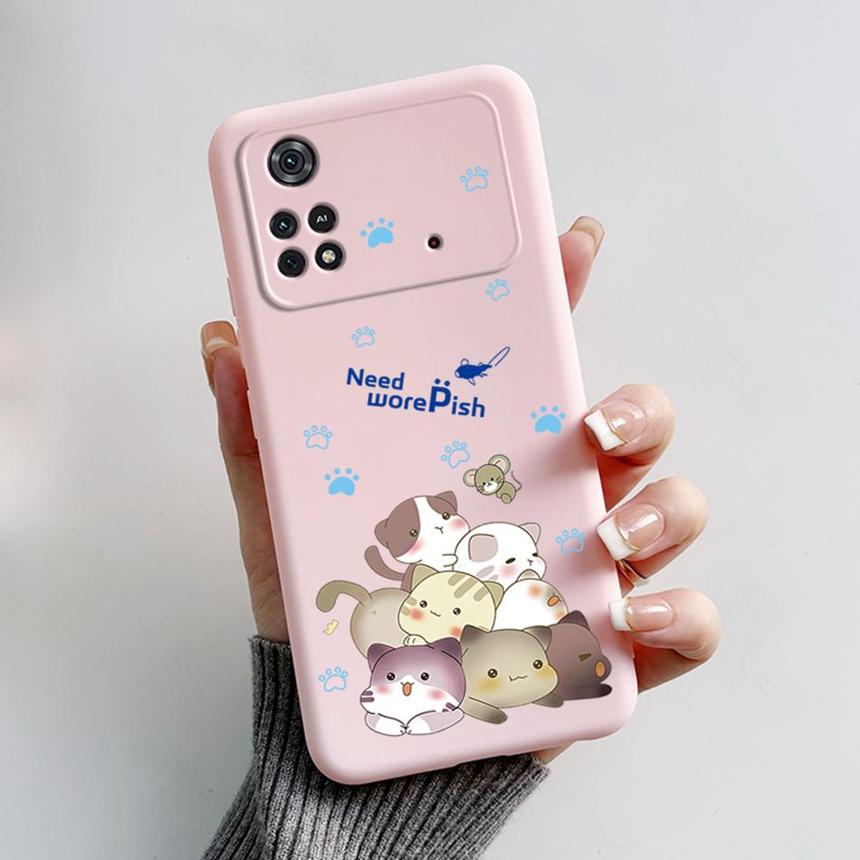 For Xiaomi Poco M4 Pro 4G Case Cute Cartoon Frog Cover Soft Silicone Phone Case For Xiaomi Poco M4 Pro PocoM4 5G Fundas Bumper