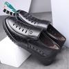 The First Layer of Cowhide Summer New Breathable Hollow Hole Shoes Men's Leather Shoes Outdoor Tooling Leather Shoes