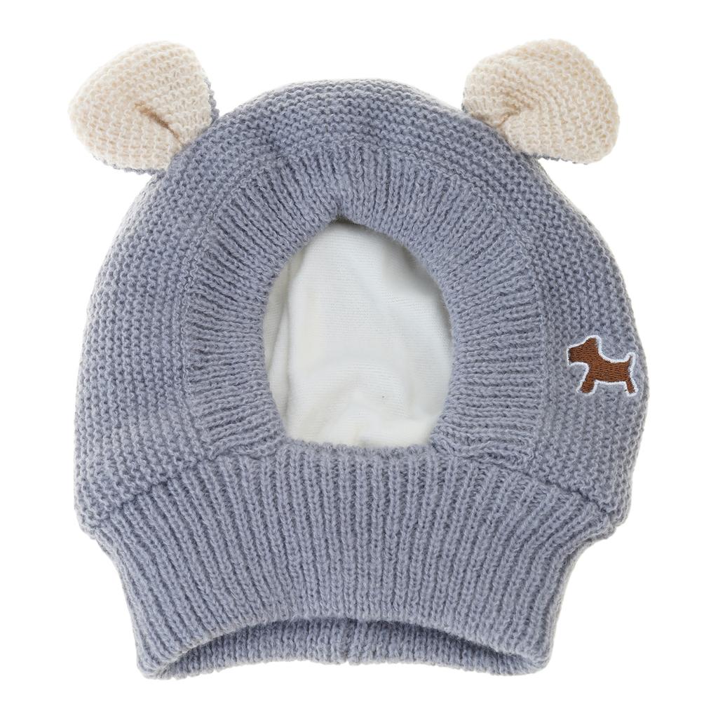 Смешная вязаная шапка для маленьких собак, мультяшная шапка с ушками медвежонка, костюм щенка, милая крошечная шапочка, головной убор, зимняя шапка для тедди-догов