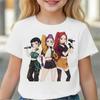 KPop Demon Hunters Tiger Girls Boys T Shirt K-Pop Demon Hunters Cute Cartoon Print Tee Tops Children's Clothing T-shirts