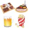 Mini Food Building Blocks Popcorn Beer Sushi Chocolate Model Micro Particle Diamond Brick DIY Children's Fun Assembled Toy Gift