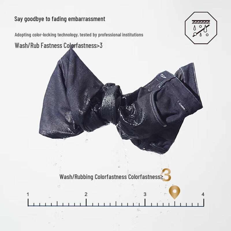 JOEONE Мужские джинсы из денима прямого кроя со смесью шерсти