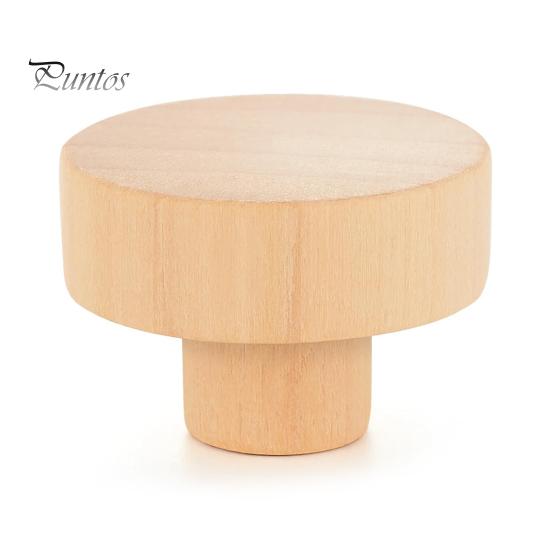 16 шт., деревянная ручка для мебели, винтовое крепление из натурального дерева, элегантная круглая ручка с одним отверстием, сменные аксессуары для ящика шкафа