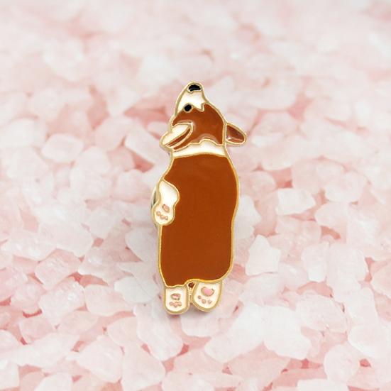 Талос милая собака корги эмалированная брошь булавка унисекс джинсовая куртка воротник свитер шарф значок