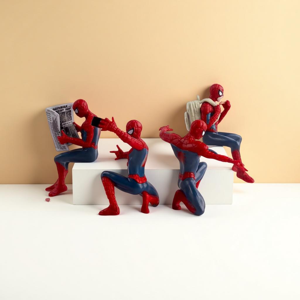Marvel Человек-паук 7-9 см Фигурка Супергерой Игрушка Человек-паук Аниме Коллекция Мини-модель для Подарка Детям