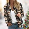 Women's Jacket Long Sleeve Lightweight Zipper Cropped Floral Printed Outerwear Casual Quilted Jacket With Pockets