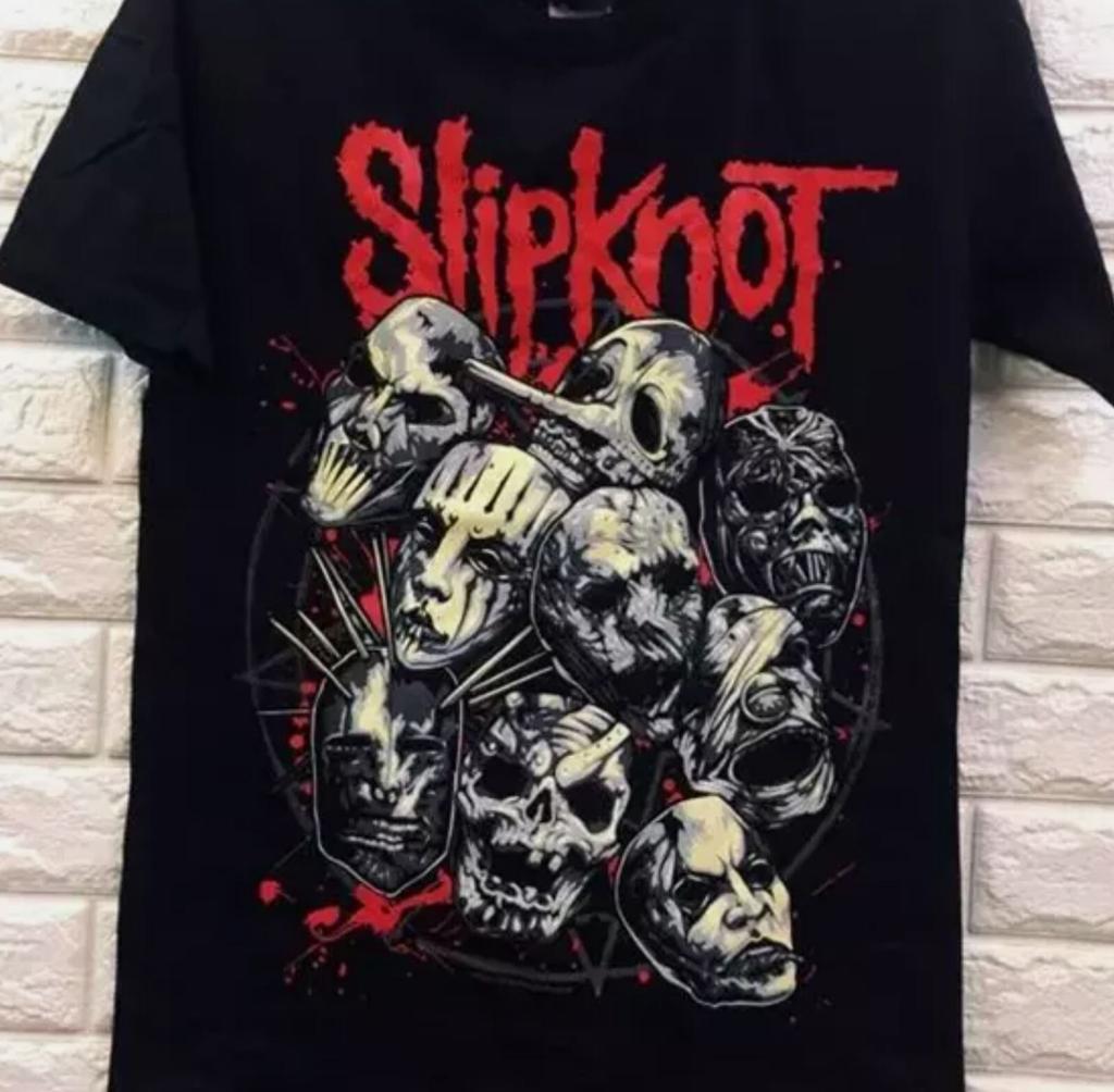 26 Винтажная футболка Slipknot 90-х, с коротким рукавом, черная, размеры S-5XL, унисекс