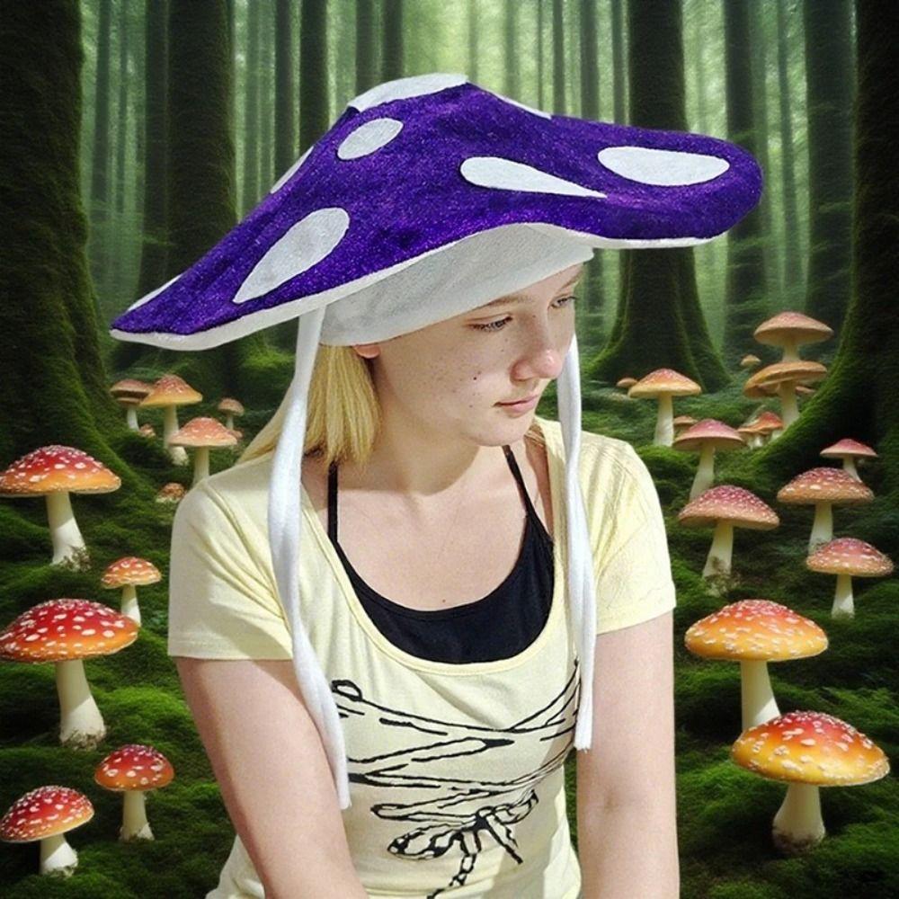 Cartoon Mushroom Plush Hat Plush Cosplay Headgear Cute Roleplaying Photo Hat Photo Session