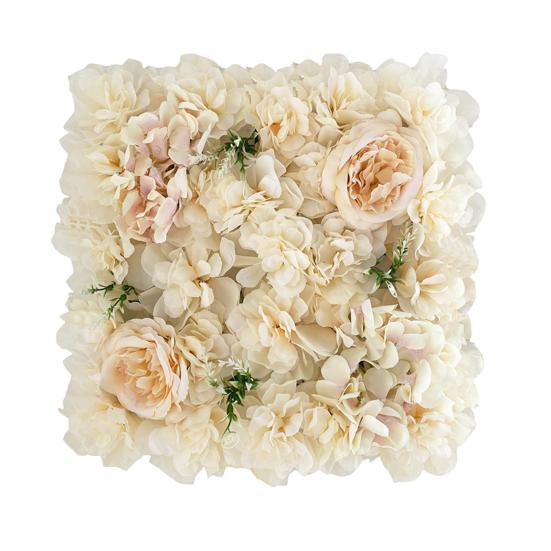 Artificial Rose Flower Wall Panel Wedding Bridal Baby Shower Party DIY Square 3D Floral Wall Backdrop Decoration Photography Adult Sex Wear