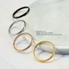 Women Girl Size 3-10 Party Jewelry 2MM Thin Ring Stainless Steel Plain Band Finger Knuckle