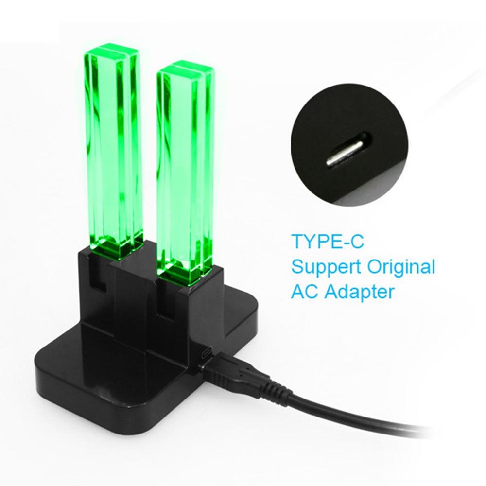 VAORLO Подставка для зарядки 4 в 1, светодиодная зарядная док-станция, подставка для зарядного устройства для Nintendo Switch 4, адаптер для контроллеров Joy Con, аксессуары NS