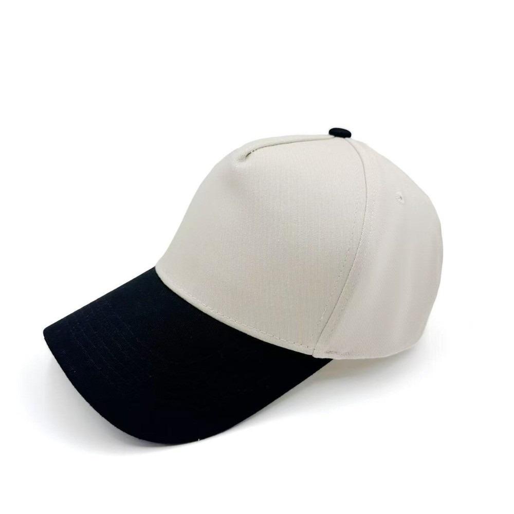 Simple Color Blocked Peaked Cap Breathable Lightweight Baseball Cap Adjustable Korean Style Sunscreen Sun Hat Travel