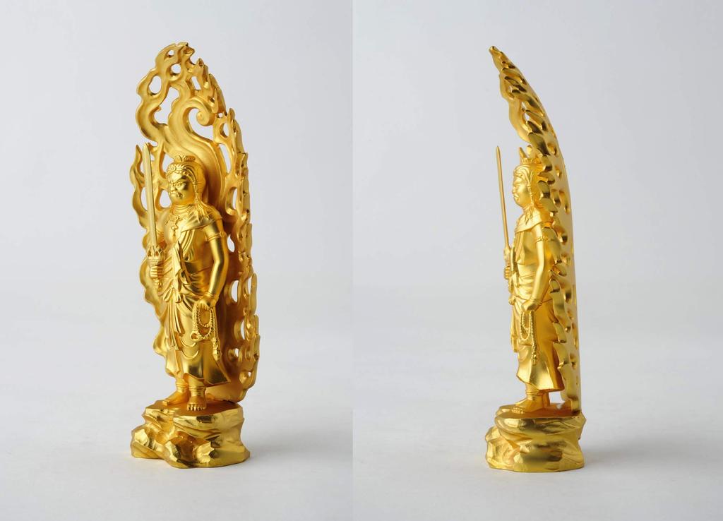 Статуя Будды Фудо Буддист Хидеун Макита в год Зодиака главный хранитель изображение Зодиак Такаока медная посуда Мио-о 15,5 см (позолоченный/24К