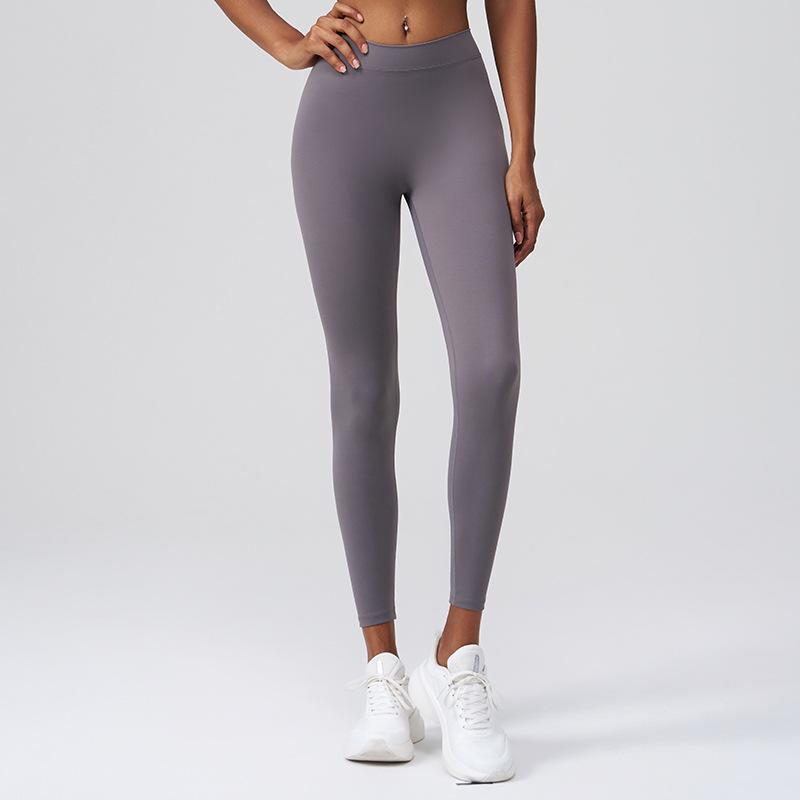 Хуатон Йога-брюки с эффектом подтяжки ягодиц - Без следов, Не скатываются, V-образный пояс для похудения, для бега и фитнеса