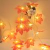 LED Light String Simulation Maple Leaf Thanksgiving Vine Atmosphere Decoration Arrangement Colorful Light String