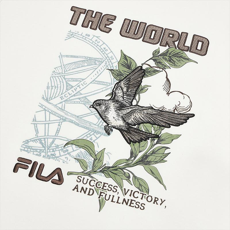 Fila Модный повседневный вязаный пуловер-свитшот для мужчин, свитшот Egrets-White F11M518218FWT