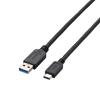 Elecom USB-кабель типа CA - USB, совместимый с выходом 3A, макс. 10 Гбит/с, черный (USB C) 1,5 м USB3.1 USB3-AC10BK