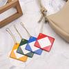 1pc Multiple Color Square PU Luggage Tag – Luggage Check-in Tag, Chain Information Tag for Boarding Passes