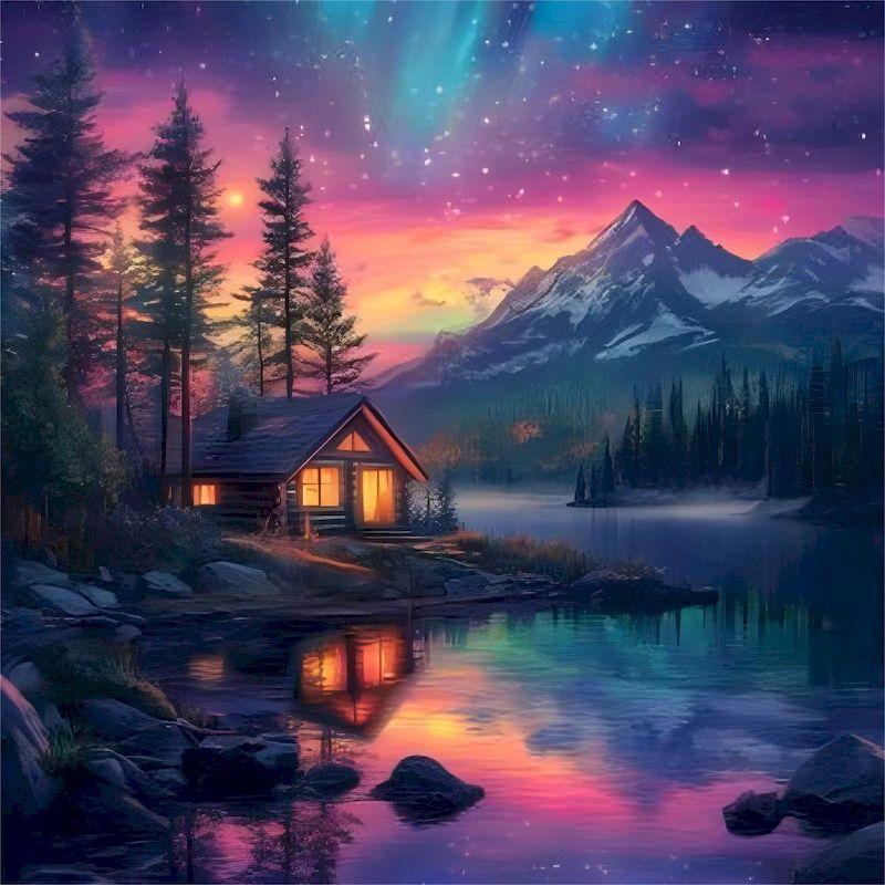 Алмазная картина Пейзаж Полная вышивка квадратная алмазная картина Бисероплетение Алмазная мозаика Наборы для вышивки крестом Бисероплетение