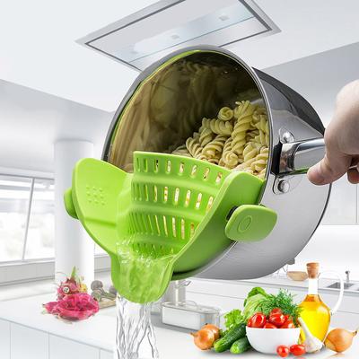 Кухонный фильтр-зажим для кастрюли Силиконовая сливная решетка Чаша Воронка Рис Паста Овощи Мойка Дуршлаг Слив лишней жидкости Univers