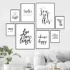 Office Inspritional English Letters Wall Art Poster Quote Canvas Painting Black White Prints Modern Home Decor Pictures HD2825