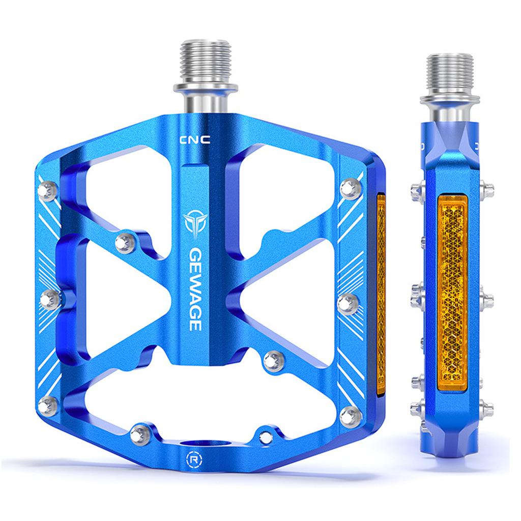 GEWAGE Bike Pedals Aluminum Alloy Bicycle Pedals w Reflectors Mountain Bike Pedals Non-Slip Cycle Pedals Platform mtb accessory