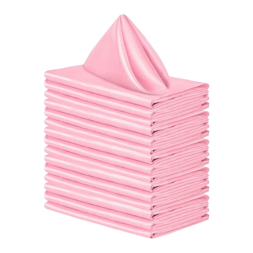 10Pcs Satin Napkins Square Soft Table Dinner Napkin for Wedding Party Kitchen Restaurant Napkin