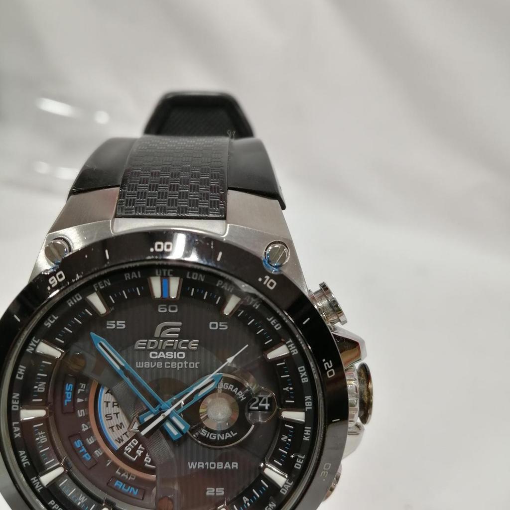 Б/У CASIO ЧЕРНЫЙ/EQW-A1000/Со сколом EDIFICE Солнечные часы