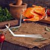 Решетка для жарки индейки, набор прутьев для жарки курицы и подставка для ног, палочки для барбекю из нержавеющей стали для сочной хрустящей курицы