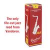 Vandoren Java Filed Red Cut Tenor Saxophone Reeds, Hardness 2 (Pack of 5)