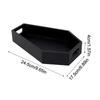 Coffin Shape Black Tray Storage Box Gothic Home Wood Tray Halloween Decoration Birthday Christmasthanksgiving Day Present Gift