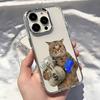 Роскошный Забавный Чехол для Телефона с Кошкой Для IPhone 17 17E 16E 16 Для IPhone 15 14 13 12 11 Pro Max 17 Air Plus Прозрачный Мягкий Чехол Fundas