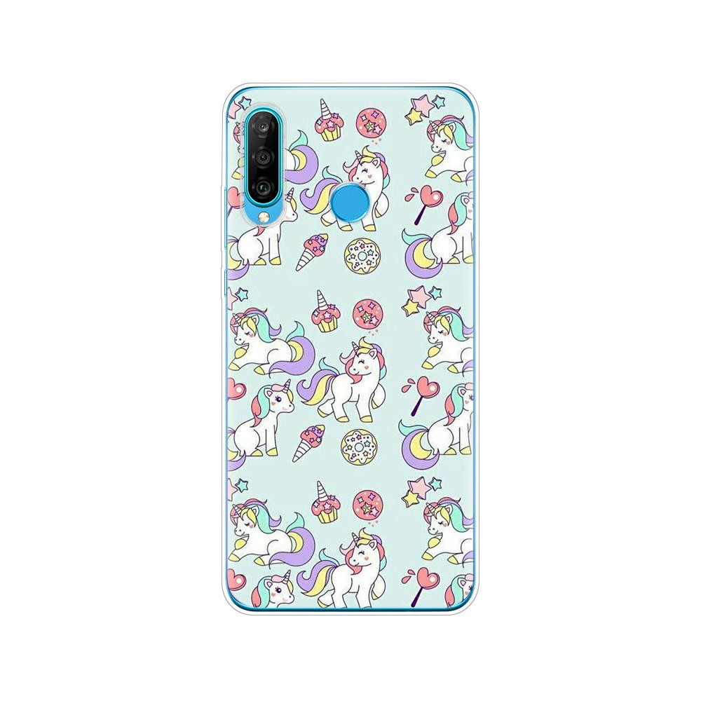 Case For HONOR 20 Lite View 30 V 30 Pro Plus Cover For Huawei Honor 20S 9A 9C 9S 9X Premium 7s 8a Case Rainbow Lovely Unicorn