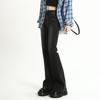 Retro Blue Flared Pants Women's Autumn and Winter Straight Stretch High Waist Denim Trousers Street Fashion