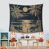 1pc Moonlit Palm Beach Tapestry Polyester 2D Pattern GiftWall Art for BedroomLiving Room Trendy Home Decor for Tropical