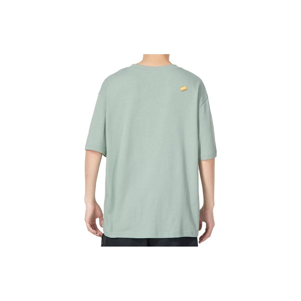 Puma Футболка с коротким рукавом и круглым вырезом, дышащая, с логотипом, мужская, цвет зеленый 624938-54
