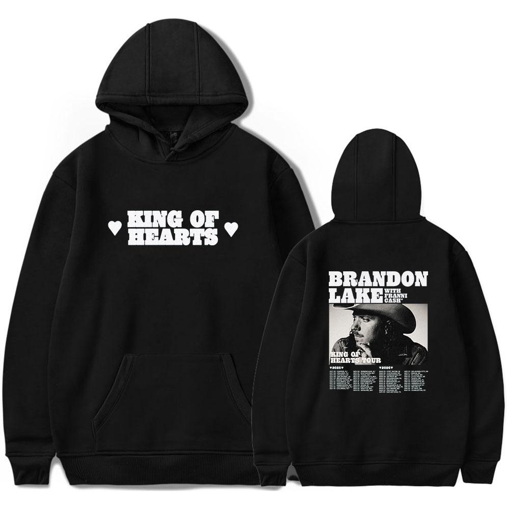 Brandon Lake 2026 King of Hearts Tour Merch Hoodie for Men and Women Fashion Tour Merch Clothes long sleeved Sweatshirt