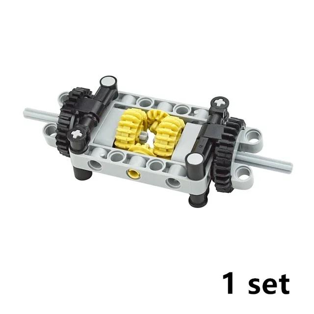 MOC Technical Differential Construction Bricks Mechanical Playthings High-Tech Part Differential Gears Works With featuring 6573 62821 65414