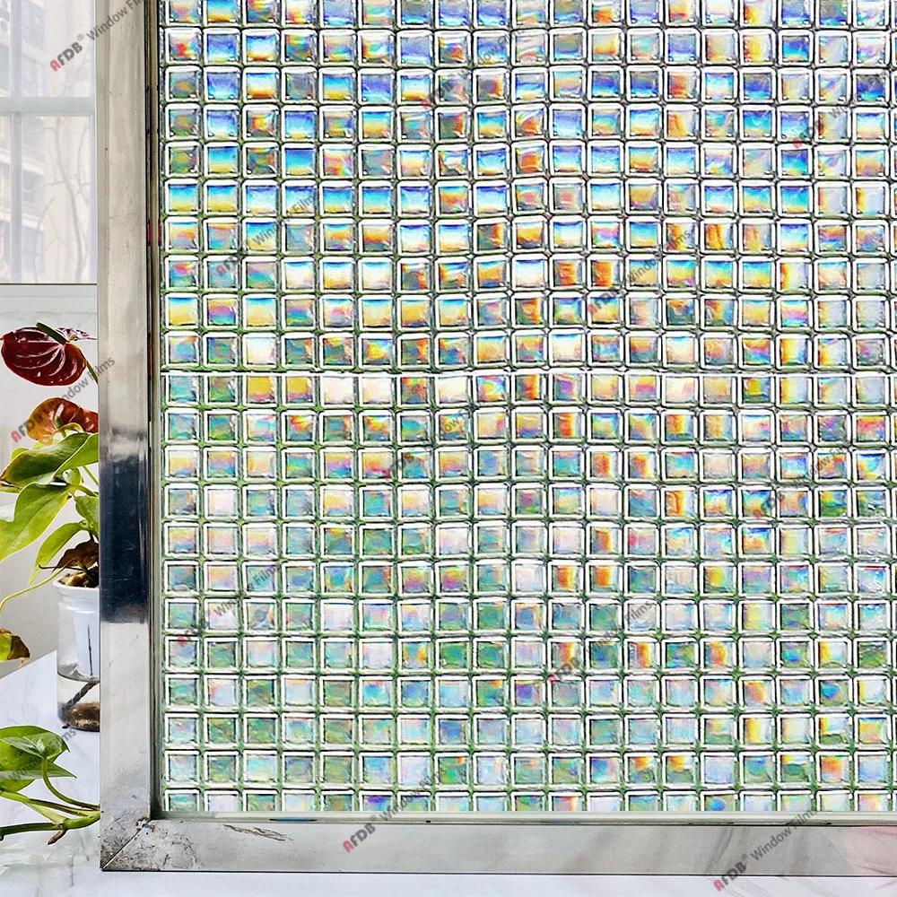 3D радужная оконная пленка, витражное стекло, защитная от ультрафиолета, наклейка на окно для дома, статическая клейкая терморегулирующая стеклянная пленка